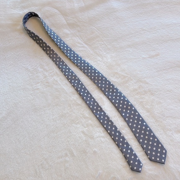 TED BAKER Blue Polka Dot Tie - Picture 4 of 6